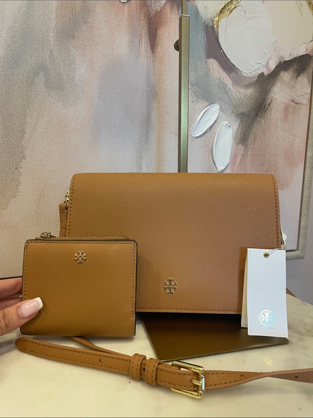 NWT Tory Burch Emerson Combo Crossbody with Matching Wallet